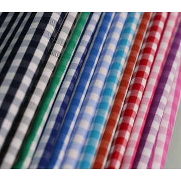 Checks Twill CVC Yarn Dyed Fabric Shirting